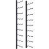 imageWine Enthusiast NFINITY 12 Bottle Wall Mounted Metal Wine Rack  Label Forward Wine Rack with Easy Installation  4 Tall 1 Column Deep Black3 ft  27 Bottles