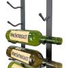 imageWine Enthusiast NFINITY 12 Bottle Wall Mounted Metal Wine Rack  Label Forward Wine Rack with Easy Installation  4 Tall 1 Column Deep Black4 ft  12 Bottles
