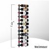 imageWine Enthusiast NFINITY 12 Bottle Wall Mounted Metal Wine Rack  Label Forward Wine Rack with Easy Installation  4 Tall 1 Column Deep Black4 ft  12 Bottles
