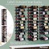 imageWine Enthusiast NFINITY 12 Bottle Wall Mounted Metal Wine Rack  Label Forward Wine Rack with Easy Installation  4 Tall 1 Column Deep Black4 ft  36 Bottles