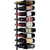 imageWine Enthusiast NFINITY 12 Bottle Wall Mounted Metal Wine Rack  Label Forward Wine Rack with Easy Installation  4 Tall 1 Column Deep Black3 ft  27 Bottles