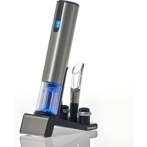 image:imageWine Enthusiast Electric Blue Omega AllInOne Automatic Wine Opener amp Preserver Set  Fully Electric Corkscrew with Charging Station amp Accessories  Aerate Wines amp Seal Bottles 7 Piece Set OmbreSilver