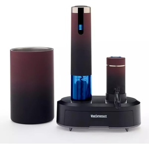 image:imageWine Enthusiast Electric Blue Omega AllInOne Automatic Wine Opener amp Preserver Set  Fully Electric Corkscrew with Charging Station amp Accessories  Aerate Wines amp Seal Bottles 7 Piece Set OmbreOmbre