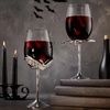 image:imageWine Enthusiast Pewter Bat Stem Wine Glasses  Set of 2 Gothic Handcrafted 188 oz Wine Goblets with Bat Wings  Soda Lime Glass Pewter Stem  Halloween Wine Glasses Red White Sparkling  Handwash