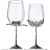 image:imageWine Enthusiast Pewter Bat Stem Wine Glasses  Set of 2 Gothic Handcrafted 188 oz Wine Goblets with Bat Wings  Soda Lime Glass Pewter Stem  Halloween Wine Glasses Red White Sparkling  Handwash