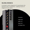 image:imageWine Enthusiast 12Bottle Slimline Wine Cooler  Energy Efficient Freestanding Wine Refrigerator  Upright Bottle Storage Adjustable Thermostat Digital Touchscreen 203 x 104 x 25418 Bottle Slimline  Black