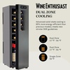 image:imageWine Enthusiast 12Bottle Slimline Wine Cooler  Energy Efficient Freestanding Wine Refrigerator  Upright Bottle Storage Adjustable Thermostat Digital Touchscreen 203 x 104 x 25418 Bottle Slimline  Black