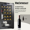 image:imageWine Enthusiast 33Bottle Compressor Wine Cooler wUpright Bottle Storage  Freestanding 33 Cu Ft Wine Refrigerator LED Digital Control Panel EnergyEfficient Cooling of 4164F24Bottle