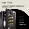 image:imageWine Enthusiast 33Bottle Compressor Wine Cooler wUpright Bottle Storage  Freestanding 33 Cu Ft Wine Refrigerator LED Digital Control Panel EnergyEfficient Cooling of 4164F24Bottle