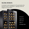 image:imageWine Enthusiast 33Bottle Compressor Wine Cooler wUpright Bottle Storage  Freestanding 33 Cu Ft Wine Refrigerator LED Digital Control Panel EnergyEfficient Cooling of 4164F32 Bottle DualZone  Black