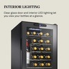 image:imageWine Enthusiast 33Bottle Compressor Wine Cooler wUpright Bottle Storage  Freestanding 33 Cu Ft Wine Refrigerator LED Digital Control Panel EnergyEfficient Cooling of 4164F24Bottle