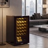 image:imageWine Enthusiast 33Bottle Compressor Wine Cooler wUpright Bottle Storage  Freestanding 33 Cu Ft Wine Refrigerator LED Digital Control Panel EnergyEfficient Cooling of 4164F33Bottle