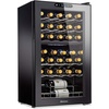 image:imageWine Enthusiast 33Bottle Compressor Wine Cooler wUpright Bottle Storage  Freestanding 33 Cu Ft Wine Refrigerator LED Digital Control Panel EnergyEfficient Cooling of 4164F32 Bottle DualZone  Black