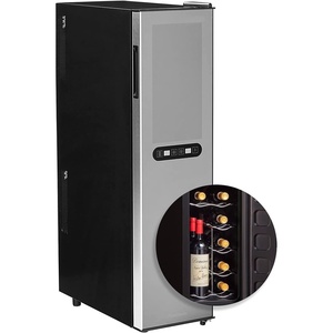 image:imageWine Enthusiast 12Bottle Slimline Wine Cooler  Energy Efficient Freestanding Wine Refrigerator  Upright Bottle Storage Adjustable Thermostat Digital Touchscreen 203 x 104 x 25418 Bottle Slimline  Silver