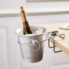 image:imageWine Enthusiast TableMounted Wine Bottle Chiller  Premium Aluminum 750 ml Single Bottle Bucket amp Steel TableMounting Handles with Rubber ProtectorsTablemounted
